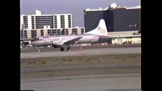 Convair CV640 Departure From LAX [upl. by Itsud]