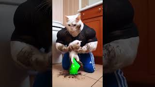 The Muddy Misadventures 🐾💩 From Bath Time to Chaos 😱cat cattalescatfunnyvideosshorts catvideos [upl. by Savior889]