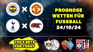 Sportwetten Fussball Tipps Vorhersage amp Wetten zum Fenerbahce  Manchester United Roma  Dinamo [upl. by Oran]