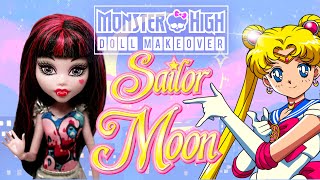 I MADE A STUNNING SAILOR MOON DOLL  Monster High Doll Repaint by Poppen Atelier [upl. by Malissa]