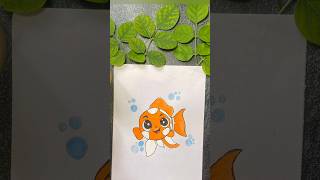 Cute little fish drawing drawingtrendingshorts fish viralvideo please like and subscribe [upl. by Nylrahc]