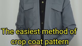 The easiest method of crop coat pattern tailoring tailor outfit fashion training [upl. by Ricardo]