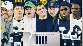 Navy  PostPractice Press Conference 102224  Notre Dame Football [upl. by Iddet]