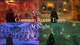 Empty Hogwarts Common Rooms Tour at Night  Hogwarts Legacy Tour ambience [upl. by Aiselad]