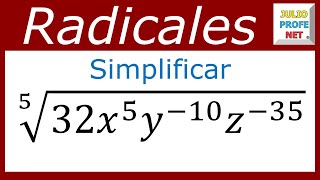 SIMPLIFICACIÓN DE EXPRESIONES CON RADICALES  Ejercicio 5 [upl. by Ozneral]