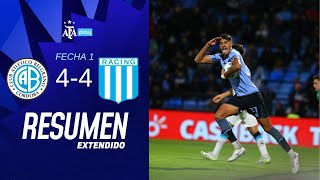 Belgrano 44 Racing  TorneoBetano  Resumen Extendido  Fecha 1 [upl. by Yenttihw]