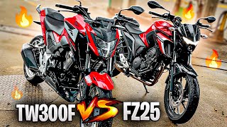 FZ25 VS TWISTER 300F E START 160 FUÇADA  CORO E CACETE [upl. by Deyas]