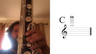 Selmer Contrabass Clarinet 512 Octave Range Chromatic Scale altissimo [upl. by Seed498]