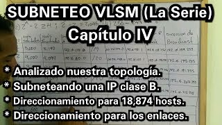 SUBNETEO VLSM Capítulo IV Subneteo Clase B  18874 Hosts  Enlaces [upl. by Gnoy637]