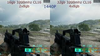 16gb vs 32gb 3200mhz CL16 Battlefield 2042 [upl. by Miche]