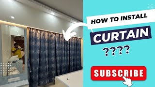 How to Install Curtain with MTrack  Curtain Fitting process  M Track for Curtain interiorjagat [upl. by Gabby405]