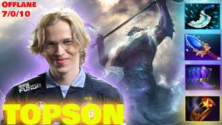 Topson Slardar Offlane  Dota 2 Patch 734d Pro Gameplay [upl. by Ahseek]