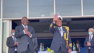 President Cyril Ramaphosa addressing congregants at Moria ZCC [upl. by Ninerb196]