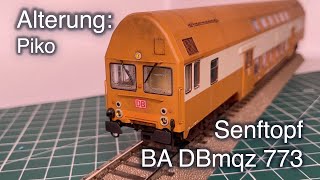 How To H0 Senftopf oder auch DBmqz 773 Steuerwagen von Piko patinieren [upl. by Massie]