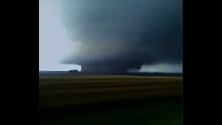 Parkersburg Iowa EF5 Tornado Previously LowQuality Footage AI Upscaled to 1440p60 [upl. by Buhler]