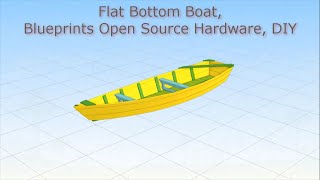 Flat Bottom Boat Blueprints Open Source Hardware DIY [upl. by Sillyrama891]