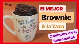 BROWNIE A LA TAZA Y AL MICROONDAS  RecetasdeSALASJC brownieenmicroondas [upl. by Benedikta]