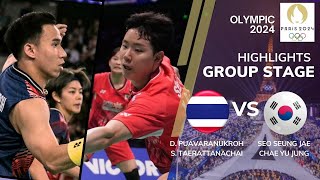 PuavaranukrohTaerattanachai THA vs SeoChae KOR  GS  Paris Olympics 2024 [upl. by Enyawal365]