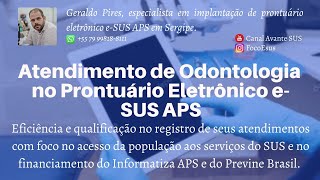 Atendimento Odontológico pelo Prontuário Eletrônico eSUS APS [upl. by Elleuqram]