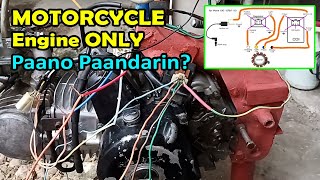 Wave 100cc Engine ONLY  Wiring Connection Diagram NO Battery amp Harness  Paano Paandarin Honda 100 [upl. by Ycnalc]