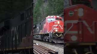 CN STACK COMING OUT OF TUNNEL shorts [upl. by Bernt]