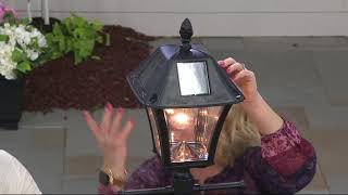 Gama Sonic 65 Solar Lamp Post with Planter amp LED Light Bulb on QVC [upl. by Emylee161]