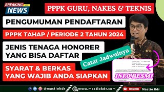 Pengumuman Pendaftaran PPPK Tahap 2 Jenis Tenaga HonorerJadwal Syarat amp Berkas Yang Disiapkan [upl. by Ntisuj330]