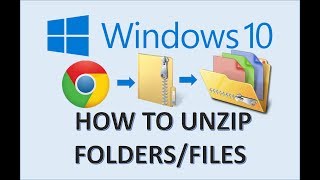 Windows 10  Unzip Files amp Folders  How to Extract a Zip File or Folder on MS Microsoft PC Explorer [upl. by Llarret936]