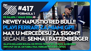 Lap76 417 F1 Newey napustio Red Bull Plavi Ferrari u USA Max u Mercedes Senna i Ratzenberger🇧🇷🇦🇹 [upl. by Mannie]