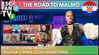 ESC Fan TV Live Croatias Dora Grand Final Reactions  The Road To Malmö [upl. by Ttnerb]