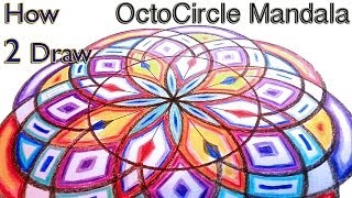 ❁ How To Draw Mandala ❁ OctoCircles  DearingDraws [upl. by Shaia413]