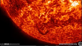 Massive solar magnetic filament erupts on Halloween may be Earthdirected [upl. by Ilrahc]