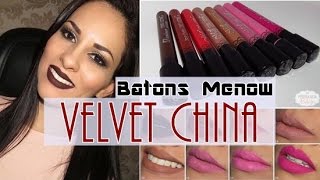 Batons matte menow recebidos Born Pretty Store resenha e swatches [upl. by Vizza]