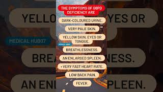 The symptoms of G6PD deficiency are [upl. by Eniamat]