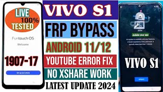 Vivo S1 Android 1112 FRP Bypass  V190719 Bypass FRP Lock  Fixed Google Play Without PC 2024 [upl. by Casta]