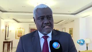 Présidence Réaction du Président de la Commission Africaine Mr Moussa Faki Mahamat [upl. by Terrej]