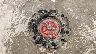 How to Attach Toilet Flange to the Concrete Floor [upl. by Ahsyle]