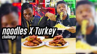 Noodles and Turkey Challenge Nigerians VS Food ft Surebills [upl. by Donal109]