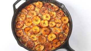 HOW TO MAKE PLANTAIN EGG amp FISH FRITTATA [upl. by Edmondo]