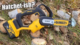 DEWALT 20V 8quot Brushless Pruning Chainsaw Review DCCS623B DCCS623L1 [upl. by Airlee23]