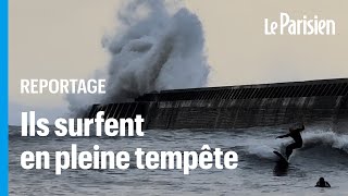 quotOn a bien rigoléquot  ces bretons ont surfé sur les vagues de la tempête Ciaran [upl. by Ishii]