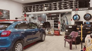 Baleno Tyre Upgrade 19555R16 To 20555R16 cartyre baleno tyrefitting tellapur automobile car🚗 [upl. by Eanod]