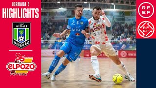 Resumen PrimeraDivisiónFS  Viña Albali Valdepeñas 13 ElPozo Murcia Costa Cálida  Jornada 5 [upl. by Eenaej]