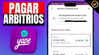 Como PAGAR ARBITRIOS desde mi aplicativo de YAPE  Paso a Paso [upl. by Ordnael]