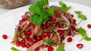 Подсмотрела рецепт САЛАТА в ресторане Вкуснющий САЛАТ с ГОВЯДИНОЙ и ГРАНАТОМ покорил своим вкусом [upl. by Elison]