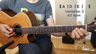 I IV V progression in the key of A major  modernized major chords on guitar [upl. by Un288]