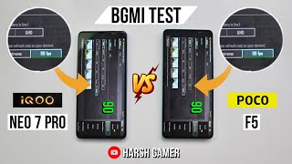 Poco F5 vs iQOO Neo 7 Pro 90 FPS Pubg Test Heating and Battery Test  Shocked 😱 [upl. by Aiblis]