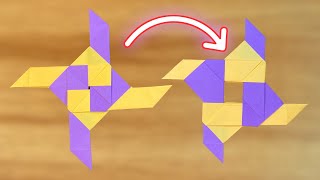 How To Make a Transforming Ninja Star Easy  Origami [upl. by Nuajed]