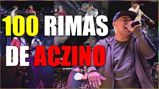 100 RIMAS DE ACZINO🤘🏽👑 ESPECIAL 100 SUBS [upl. by Nessaj]