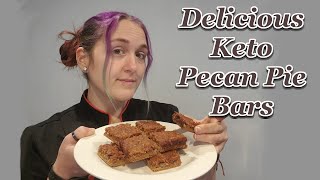 Delicious Keto Pecan Pie Bars with a Brown Butter Crust [upl. by Enenaej]